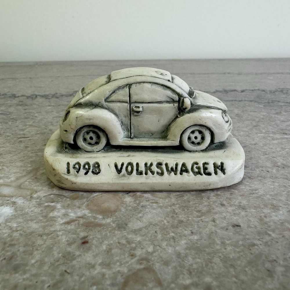 Vintage 1998 Volkswagen Beetle Georgia Marble Carving 510/10,000